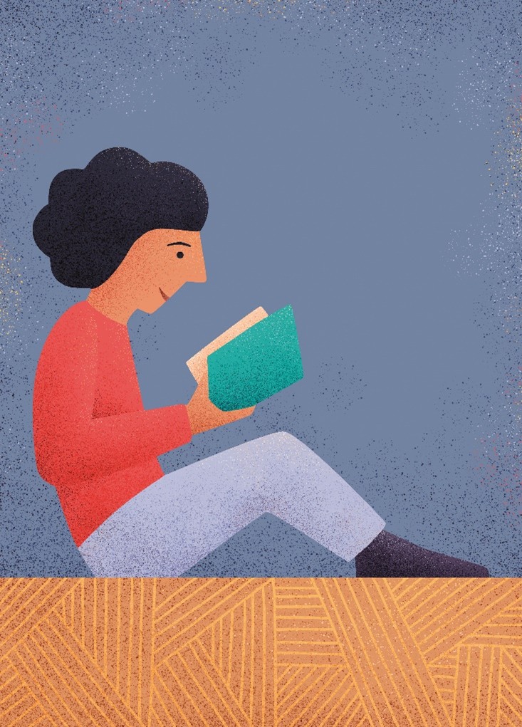 Image Fille lisant cop. Marie Poirier